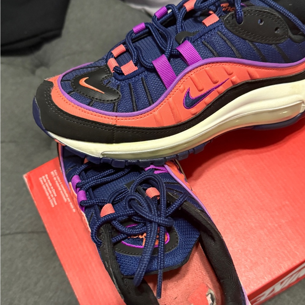 Nike Women’s Air Max 98 Sneakers - Navy, Pink & Purple